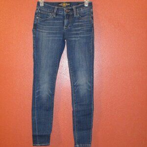 Lucky Brand Jeans Charlie Skinny Woman 00/24 Blue Pockets Outdoors Denim Jeans
